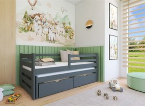 KUBUŚ 80x180 graphite bunk bed Lano Furniture