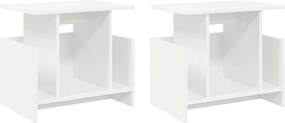 vidaXL Βάση TV 2 pcs Λευκό 50 x 35 x 45 cm Επεξεργασμένο ξύλο