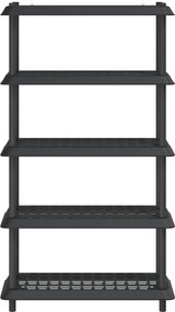 vidaXL Μονάδα Ραφιού 5 επίπεδα 100 x 40 x 177 εκ PP Ανθρακί
