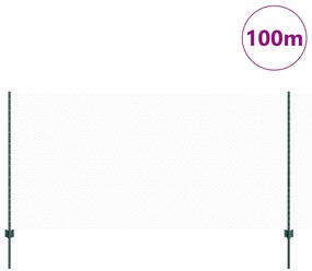 vidaXL Στήλες Φράχτη 11 τεμ U-Channel Πράσινο 120 εκ. Χάλυβας