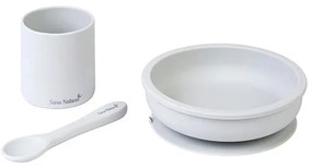 Παιδικό Σετ Φαγητού 3τμχ Saro Eco Friendly Grey 17414