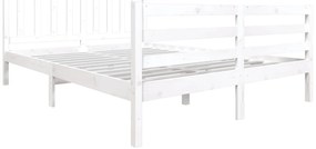 vidaXL Πλαίσιο Κρεβατιού Λευκό 160 x 200 εκ. από Μασίφ Ξύλο