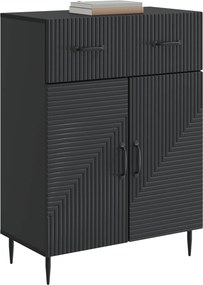 vidaXL Πλαϊνό γραφείο Μαύρο 66 x 34,5 x 89,5 εκ Επεξεργασμένο Ξύλο