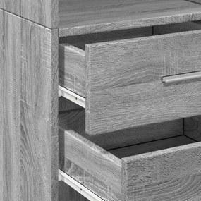 vidaXL Ντουλάπι Γκρι Sonoma 40x42,5x185 εκ. από Επεξεργασμένο Ξύλο