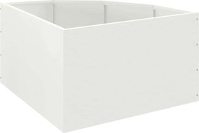 vidaXL Γωνιακό Ροδόδεντρο Λευκό 60 x 60 x 35 cm Ατσάλι