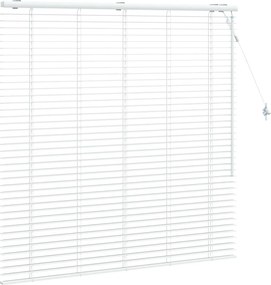 vidaXL Βενετσιάνικη Σκίαση Λευκό 125 x 130 εκ 35 mm