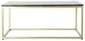 Τραπεζάκι Καφέ DKD Home Decor Μαύρο Χρυσό Μάρμαρο Σίδερο 100 x 61 x 43 cm