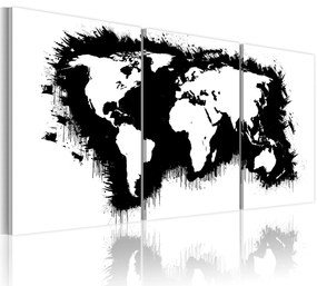 Πίνακας - The World map in black-and-white 60x30