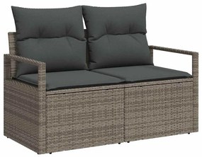 vidaXL Σετ Καναπέ Κήπου με μαξιλάρι 7 pcs Γκρι συνθετικό ρατάν