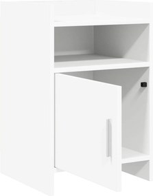 vidaXL Κομοδίνα Λευκό 40 x 36 x 60 εκ Επεξεργασμένο Ξύλο