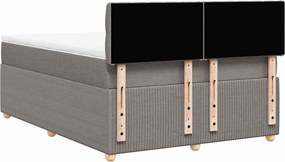 vidaXL Κρεβάτι Boxspring με Στρώμα Taupe 140x200 εκ. Υφασμάτινο