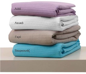 Κουβέρτα Πικέ Στέφανι Λιλά Viopros King Size 240x260cm 100% Βαμβάκι