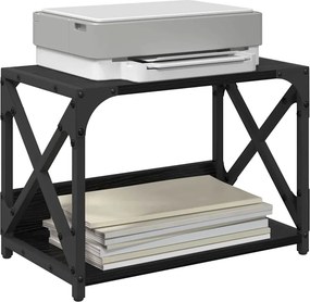 vidaXL Σταντ Εκτυπωτή Μαύρη Οξυά 44 x 26 x 31.5 εκ. Επεξεργασμένο ξύλο