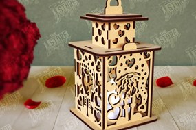 Σετ των 2 Intra απο ξύλο plywood 3mm-4mm πάχος – Φανάρι του Αγίου Βαλεντίνου | Λάμπα σκιών Δίασταση 20x20 cm INTRAFABR-110187592