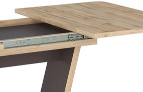 TABLE NIGEL OAK WOTAN / BROWN 120(160)X80 (D) DIOMMI NIGELDWBR120D