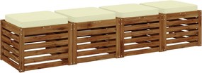 vidaXL Μαξιλάρια καθιστικού 4 κομματιών VUGHT 4 pcs 100% Πολυεστέρας