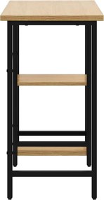 vidaXL Γραφείο Υπολογιστή Μαύρο/Ανοιχτ. Δρυς 80x40x72εκ MDF &amp; Μέταλλο