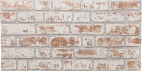 vidaXL Πάνελ τοίχου 10 pcs Κόκκινο και Λευκό 100 x 50 cm Αφρός EPS