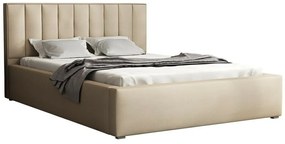 Κρεβάτι Pomona 111, Διπλό, Ανοιχτό καφέ, 200x200, Ταπισερί, Τάβλες για Κρεβάτι, 220x223x93cm, 105 kg | Epipla1.gr