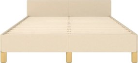 vidaXL Σκελετός Κρεβατιού Χωρίς Στρώμα Κρεμ 120x200 εκ. Υφασμάτινο