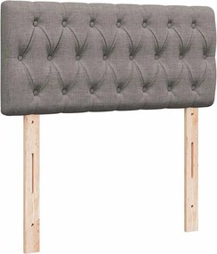 vidaXL Κρεβάτι Boxspring με Στρώμα Taupe 90x200 εκ. Υφασμάτινο