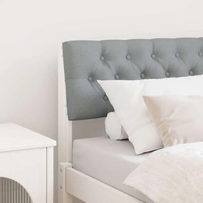 vidaXL Ταπετσαρισμένο κεφαλάρι Ανοιχτό γκρι 80 cm Στερεά ξυλεία πεύκου