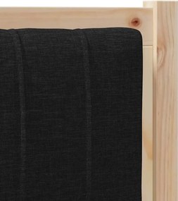 vidaXL Ταπετσαρισμένο κεφαλάρι Καφέ 75 cm Στερεά ξυλεία πεύκου