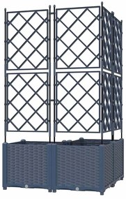 vidaXL Κηποτινάκι με Τρέλα 3 pcs Γκρι 80 x 80 x 143 εκ. PP