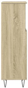 vidaXL Ντουλάπι Μπάνιου Sonoma Δρυς 30x30x100 εκ. Επεξεργασμένο Ξύλο