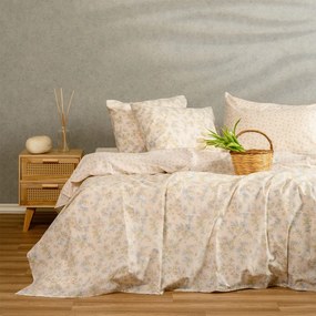 Σετ Σεντόνια Polycotton Υπέρδιπλα Με Λάστιχο 160x200+32εκ. Chloe Peach Casual Line Melinen 20004736