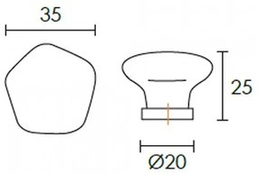 Πόμολο Επίπλων C1077 - 058-240stk - C1077-35S05A50