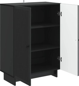 vidaXL Πλαϊνό γραφείο Μαύρο 66 x 34,5 x 90 εκ Επεξεργασμένο Ξύλο