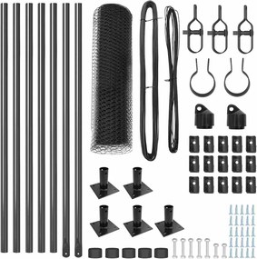 vidaXL Στύλος Περιφράξεων Γκρι 10 x 0,4 m (25 mm πλέγμα)