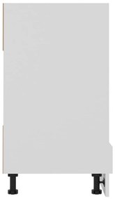 Ντουλάπι για Φούρνο Λευκό 60x46x81,5 εκ. Μοριοσανίδα - Λευκό