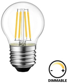 Λαμπτήρας LED G45 Bulb dimmable 4W E27 clear 4.5x4.5x7 εκ.