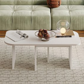 Σετ Τραπεζιών Σαλονιού Λευκό ETRERA 90x45x35
