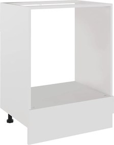 vidaXL Ντουλάπι Φούρνου "Riga" Λευκό 60x46x81,5 εκ. από Τεχνητό Ξύλο
