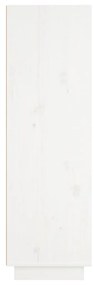 vidaXL Ντουλάπι Ψηλό Λευκό 37 x 34 x 110 εκ. από Μασίφ Ξύλο Πεύκου