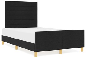 vidaXL Κρεβάτι Μαύρο 120x200 εκ. Καμβά