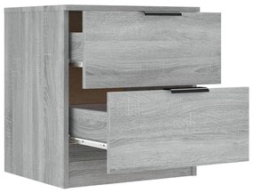 vidaXL Κομοδίνα 2 τεμ. Γκρι Sonoma από Επεξεργασμένο Ξύλο