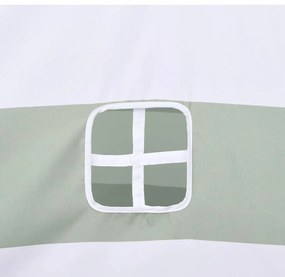 vidaXL Παιδική Σκηνή Ριγέ Γκρι και Λευκό 120 x 120 x 150 cm