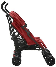 vidaXL Καρότσι Διδύμων Κόκκινο Ατσάλινο