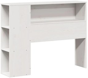 vidaXL Κρεβάτι Βιβλιοθήκη Χωρίς Στρώμα Λευκό 75x190 εκ Μασίφ Πεύκο