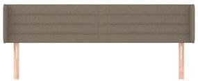Κεφαλάρι με Πτερύγια Taupe 203x16x78/88 εκ. Υφασμάτινο - Μπεζ-Γκρι