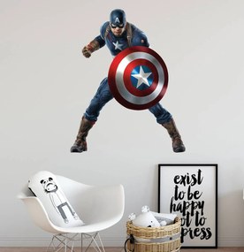 Παιδικά Αυτοκόλλητα Τοίχου - Captain America - Superheroes - Stick865 100cm