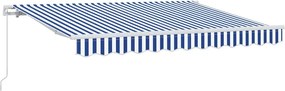 vidaXL Αναδιπλούμενη τέντα Μπλε 250 x 200 cm ύφασμα