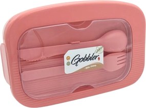 Πλαστικό Δοχείο Φαγητού 800ml με Μαχαιροπίρουνα - Ροζ