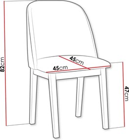 Καρέκλα Dazzle-Leuko-Ladi - 45.00Χ45.00Χ82.00cm