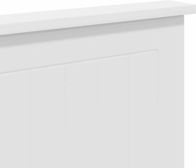 vidaXL Κεφαλάρι με κεφαλάρι Λαμπερό Λευκό 160 cm Επεξεργασμένο ξύλο