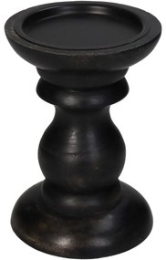 Κηροπήγιο Μαύρο Ξύλο 10x10x15cm - Ξύλο - 05154307